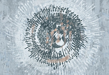 Голубые фотообои Factura LOFT CALLIGRAPHY 3